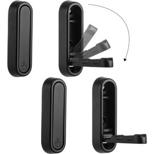 Dntorx Folding Coat Hooks, 4 Pcs Foldable Black Wall Hooks Heavy Duty Foldable Hook Bathroom Towel Hooks Robe Hooks Wall Mounted for Hanging Coat Towels Clothes Hat Bags Keys