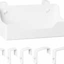 Bedside Caddy Hanging Storage Basket Little Size Plastic Beside Shelf Hang-on Storage Organizer for Collage Dorm Bunk Bed,Changing Table - Bedroom Essentials for Phone,Mini Speaker,Tissues (White)