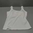 Women's U-Back Tank Top - 3-Pack,Built-in Bra, Removable Pads for Gym, Yoga & Outdoor, Long-Lasting Comfort (White, XL)