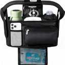 Universal Stroller Organizer with Insulated Cup Holder Detachable Phone Bag & Shoulder Strap, Bag Caddy Fits for Stroller like Uppababy, Baby Jogger, Britax, BOB, Umbrella & Pet Stroller