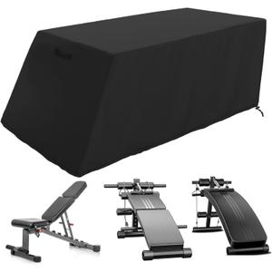 Sit-up Board Cover Outdoor Waterproof Weight Bench Cover Fits for Universal Weight Chair Fitness Bench High Quality Oxford fabrics UV Protective 52" x 60" x 18" x 21" Black