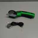 Cardboard Cutter, Rechargeable Cordless Electric Scissors, 4V Upgrade Motor Electric Box Cutter with 2 Blades, Safety Lock & LED Light, Powerful Cutting for Cardboard Box, Plastic, Leather (Green)