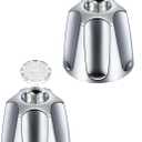 Dreyoo 2 Piece Metal Shower Knob Replacement Compatible with Price/Pfister Verve Tub Shower, Bathtub Faucet Handle Remodel Trim Kit(Polished Chrome)