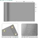 Bynbbur 2.5' x 50' Grey Balcony Privacy Screen Apartment Deck Railing, Mesh Fencing Cover Lattice Panels for Outside, UV Block Shade Cloth with Grommets for Patio Backyard Porch