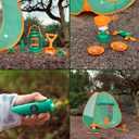 FUN LITTLE TOYS Pop Up Play Tent with Camping Gear and Tools Set, Outdoor Toys for Kids