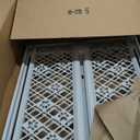 MYPET North States Paws Portable Pet Gate: 26-40" Wide. Pressure Mount. No Tools Needed. Made in USA. Dog Gate 23" Tall, Expandable, Durable Dog Gates for Doorways, Light Gray