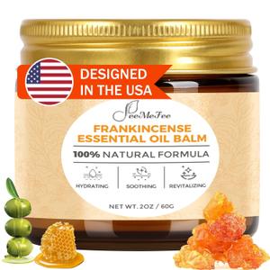 Frankincense Balm 2oz, Frankincense Essential Oil with Myrrh for Soothing Relief, Muscle Relaxation, Boswellia Serrata, Olive Oil, Vitamin E, Moisturizer for Dry, Cracked Skin (2 Fl Oz (Pack of 1))