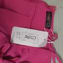 Women's Deep V Neck Adjustable Spaghetti Straps Summer Dress Sleeveless Sexy Backless Party Dresses with Pockets, Rose Red, Size L