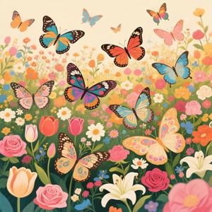 lianhuashan 5D Diamond Painting for Adults Relaxing, Sparkling Flower and Butterfly Diamond Art Kit, 11.8x11.8 Inch DIY Paint by Numbers Kit for Adults, Creative Art Craft Home Decoration (Rainbow)
