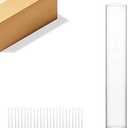 WGVI Hurricane Candle Holder Sleeve, Wide 2", Height 12", Clear Glass Cylinder Candleholder, Chimney Tube, Open Ended Candle Shade, 10 Pieces Bulk