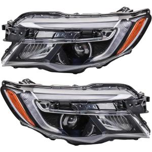 TRQ Headlight Assembly Set Headlights Driver & Passenger Side Compatible with 2016-2020 Honda Pilot 2017-2020 Ridgeline HO2502165 HO2503165