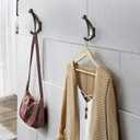 2 Pack Bathroom Towel Hooks, Screw in Metal Robe & Coat Hooks for Wall(Gray)