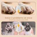 2 in 1 Dog & Cat Nail Clippers & Trimmers with LED Lights, Splash Guard - Pet Hair Trimmer for Around Paws, Ear, Eye,Face, Rump Rechargeable & IPX7 Waterproof Grooming Supplies for Dog, Cat (White)