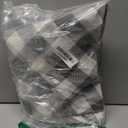 Sorfey Kitchen Tablecloth -Fitted with Elastic, Vinyl with Flannel Back, Fits for Table 36" w x 60" L Rectangle,Water Proof, Easy to Clean, Checked Grey Design