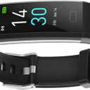 Smart Watch Bracelet Fitness Tracker S5 Waterproof Activity Temperature Heart Rate Sleep for Women Men Black