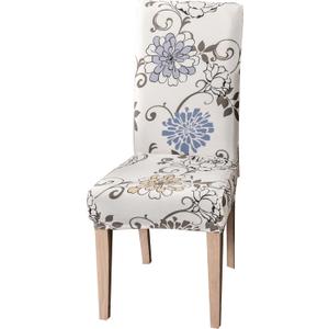 Stretchy Parson Chair Slipcovers for Dining Room Chair seat Covers Chair Protectors for Party Pet Protection Universal Fit Soft Polyester (Set of 6, Chrysanthemum)