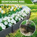 6-Pack Heavy Duty Metal Garden Border(20FT), 6 in *37 in Hammer-in Landscape Edgings with 6 Pcs Plastic Stakes, Bendable Lawn Edgings for Yard, Tree Rings, Lawn,Pathway-Black