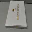 Bathroom Toilet Tank Tray, 13" Wood Toilet Paper Storage Basket Tray Back of Toilet Basket Organizer,Vanity Tray for Perfume Makeup Candle Decor, Gold & White (13" x 6.5" x 1.5")