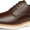 Bruno Marc Men's Crossflex Casual Dress Shoes Business Formal Oxfords Sneaker, Size 12, Dark Brown, SBOX2417M