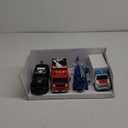 JOYIN 4 Packs Emergency Vehicle Toy Playsets, Friction Powered Vehicles with Light and Sound, Including Fire Truck, Ambulance, Play Police Car and Helicopter, Christmas Toddler Kids Boys Gifts