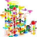 JOYIN 236Pcs Glowing Marble Run with Motorized Elevator Construction Building Blocks Toys with 30 Glow in The Dark Plastic Marbles, STEM Toy for Boys and Girls, Birthday Gift, Easter Basket Stuffers