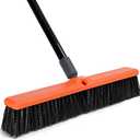 TreeLen 18 inch Push Broom Outdoor - Heavy Duty Broom for Driveways, Sidewalks, Patios and Deck Cleans Dirt, Debris, Sand, Mud, Leaves and Water-18 Wide Bristles
