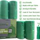Tall Kitchen Biodegradable Trash Bags 13 Gallon (120 Bags) Eco-friendly Medium Green Garbage Bag 55 Liter Landfill-Friendly Can Liners Portable Camping Toilet Bags Made With epi (120 count)