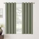 ChrisDowa 100% Blackout Birch Solid Curtains 63 Inches Long 2 Panels for Bedroom Living Room,Farmhouse Room Darkening Thermal Insulated Soundproof Grommet Top Window Treatment Drapes,52x63