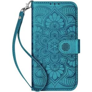 Ateeky Wallet Case for iPhone 12 and iPhone 12 Pro, [RFID Blocking] 3 Card Holder Stand with Credit Card Slot PU Leather Magnetic Protective Flip Cover for iPhone 12/12 Pro (Dark Blue)