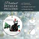 3 x Funny Black Cat Ornament 2025  White Elephant Gift, Oh Christmas Tree, Your Ornaments are History  Ceramic Holiday Decoration with Black Cat in Lights  Pet Lover Gift and Funny Xmas Tree Dcor