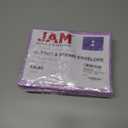 JAM PAPER Plastic Envelopes with Button & String Tie Closure - Index Size - 5 1/2 x 7 1/2 - Lilac Purple - 12/Pack