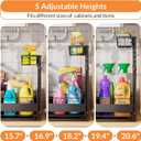 Expandable Under Sink Organizer with 5-Level Height Adjustment,2 Tier Under Sink Organizer Pull-Out Under Sink Drawers Cabinet Organizer for Kitchen & Bathroom Storage,Black,Large