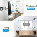 XINLEI Full Motion TV Wall Mount for Most 26"-70" Flat/Curved TV, Swivel Tilt Bracket with Articulating Dual Arms, Support 100lbs, Max VESA 400x400mm, Fits 12/16" Wood Stud (MA570)