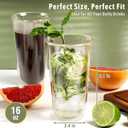 2 x Freshmage 16oz Double Walled Insulated Tumblers (4 Pack), Tumbler Cups Keep Drinks Cold & Hot, Crystal Clear Reusable Plastic Cups, BPA-Free Plastic Drinking Glasses, Dishwasher Safe