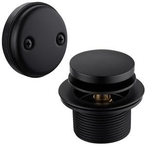 BESTILL Tip-Toe Bathtub Drain Bath Tub Trim Set Conversion Kit, Two Hole Style, Matte Black