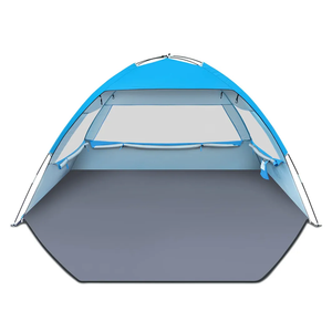 Gorich Beach Tent Sun Shelter for 3/4 Person with UPF 50＋ UV Protection, Lightweight & Easy Setup Beach Shade Canopy, Portable Beach Shade Tent Beach Cabana 3 Person