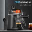 XIXUBX Compact Espresso & Cappuccino Machine, 3.5 Bar with Steam Wand