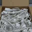 50Ft Christmas Light String Set, C7 Outdoor String Light Stringer, E12 Sockets 12" Spacing, Light Strand Spool for Backyard Xmas Tree Roofline Wedding Patio Event Lighting Decor, White Wire