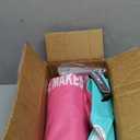 VOFiTNY Gymnastics Tumbling Equipment Air Barrel Inflatable Octagon Tumbler Roller Back-bend Trainer Cheerleading Without Pump (2.6'L x 1.55'D, Pink/Mint nopump)