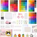 Fuse Beads Kit-120 Colors 62000 2.6mm-Easy DIY, Built-in Iron | DIY Crafts Supplies for Women, Great Supplies for Fuse Beads Artist, Art Decorations for Room, Ideal Gift,Pixel Art (Advanced Version)