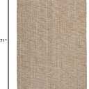 Collive Comfy Area Rug 4' x 6', Tan/Cream Woven Cotton Bedroom Rugs, Modern Indoor Accent Rug Floor Carpet with Tassel for Living Room, Nursery Room, Dining Room, Bedside, Office, Patio Decor