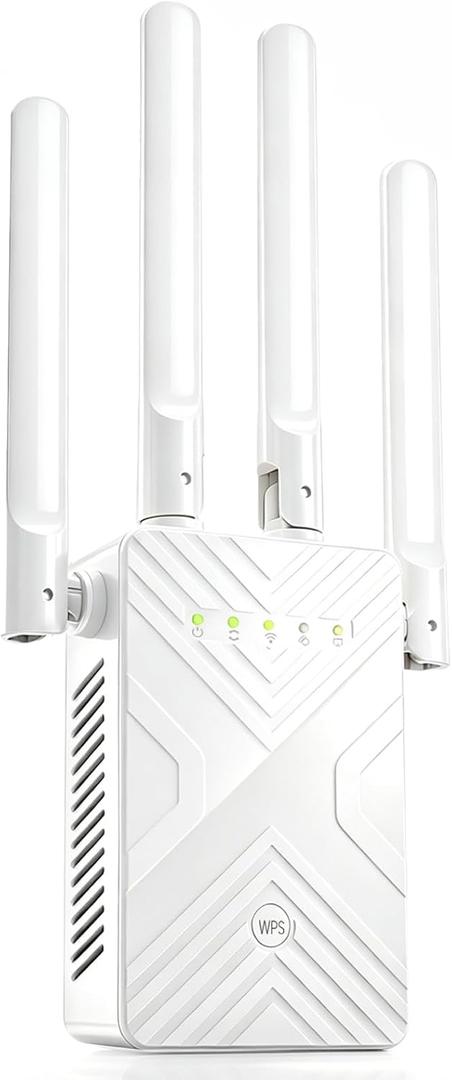 2026 WiFi Extender Signal Booster for Home, 8X Faster Long Range Internet Repeater, Covers Up to 15,888 Sq. Ft, Wireless Router Amplifier with Ethernet Port, Supports 99% Devices, 1-Tap Setup