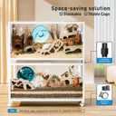 BUCATSTATE Hamster Cage Metal 2.0 - Large Hamster Enclosure Stackable with Top Access Easy Assemble 39.3L*19.7W*20.6H Inches Dwarf Syrian Hamster Tank for Gerbil, Mouse, Rat (774sq inch White)