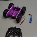 Remote Control Cars for Girls, 2.4GHz RC Stunt Car with 360 Flips & Double Sided Driving, LED Strip Lights and Headlights, Changeable Wheels, Birthday Gift for 5-12 Year Old Girls (Purple)