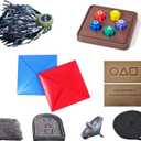 Gonggi Korean Traditional Folk Game Play Set - Jebi chagi, Gong-gi, Biseokchigi, Paeng-y, DDAKJI, Family Travel Games (1 Set)