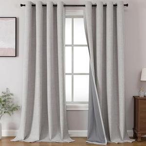 Joydeco Blackout Curtains 96 Inches Long, Light Blocking Curtains for Bedroom 2 Panels with Grommets, Thermal Insulated, Noise Reducing Room Darkening Drapes Privacy Protection for Living Room Window
