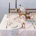 WIGENIUS 6 Pack White Table Cloth Rectangle Tablecloths 60X102 Inch,Polyester Table Cloth for 6 Foot Rectangle Tables,Wrinkle Resistant Washable Fabric Table Covers for Party,Wedding Banquet