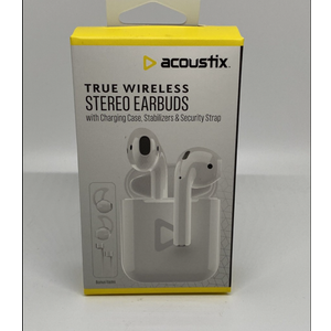 Acoustix True Wireless Stero Earbuds With Charge Case Stablizers