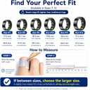 Smart Ring Health & Fitness Tracker for Men & Women, Heart Rate, SPO, Sleep & Activity Monitoring, IP68 Waterproof, Long Battery Life, Family Care Mode, No Subscription Fee (Black, 8)