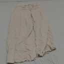 Women's Casual Cotton Linen Baggy Pants with Elastic Waist Relax Fit Lantern Trouser, Medium